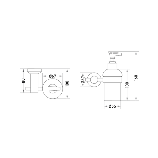 Jabonera de Pared con Dispensador
