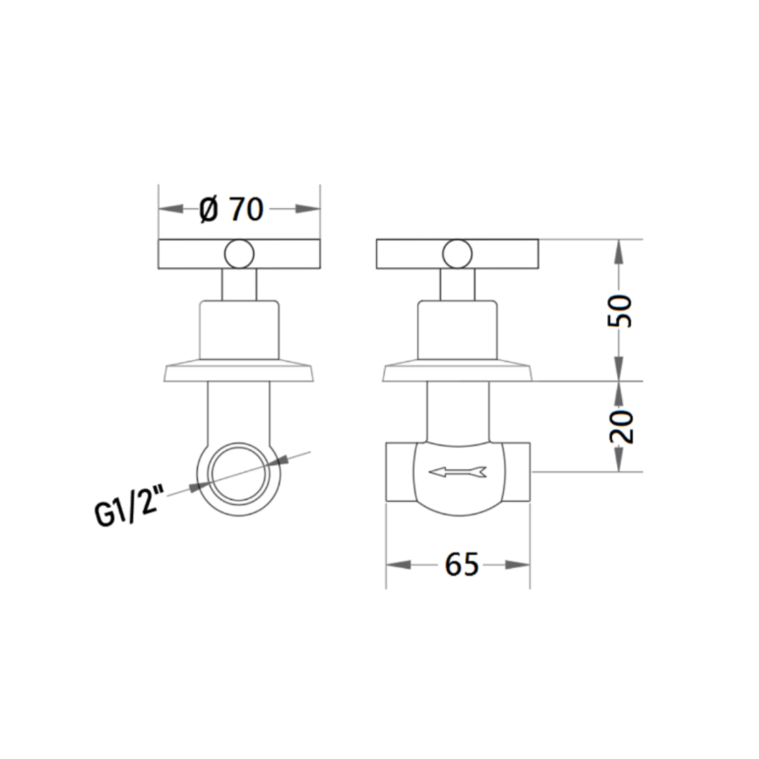 Llave de Paso ENTE 1/2”