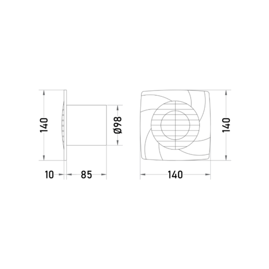 Extractor de Aire B10 PLUS/C 15W