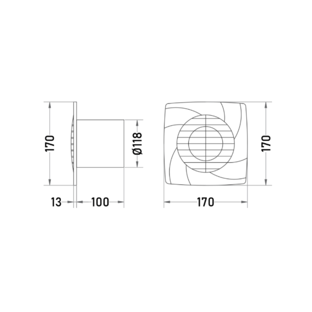 Extractor de Aire B12 PLUS/C 20W