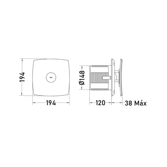 Extractor de Aire X MART 15 STD 25W