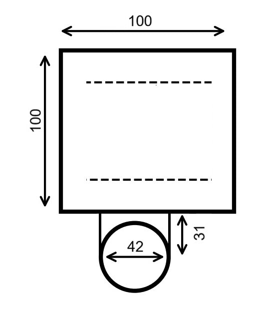 Desagüe de Piso Invisible 10x10 cm Acero Inoxidable con Trampa Anti Olores