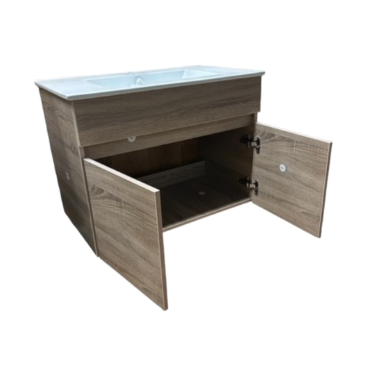 Lavamanos de Loza 60 cm con Mueble Suspendido