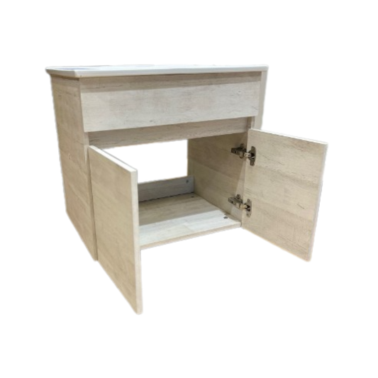 Lavamanos de Loza 60cm con Mueble Suspendido