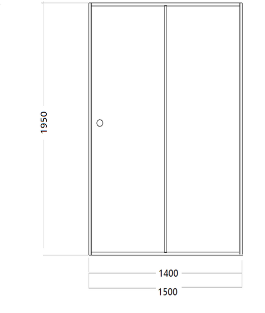 Mampara Corredera para Ducha 140 cm Vidrio Templado 6 mm