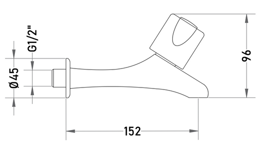 Grifería Lavadero Individual Troya 1/2"