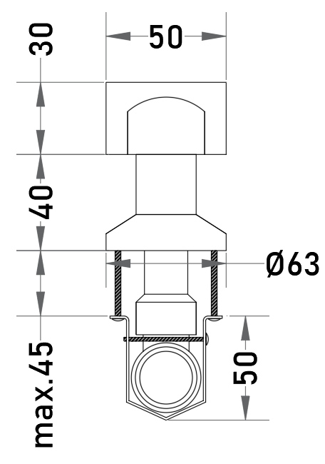 Llave de Gas para Encimera Hi-He ½”