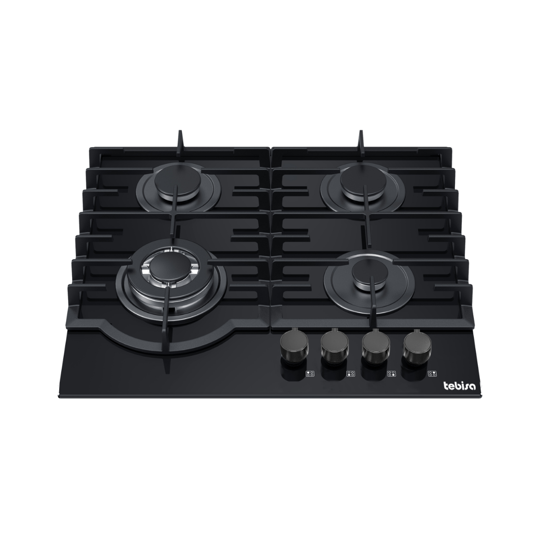 Encimera CristalGas Negro 60 cm