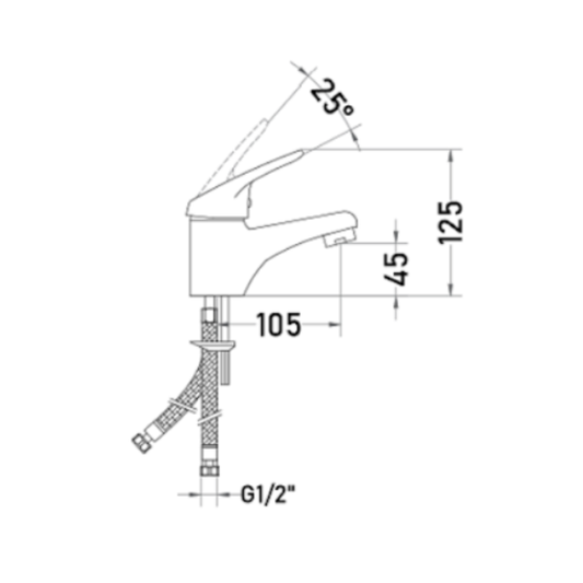 Grifería Monomando Lavamanos Ámbar