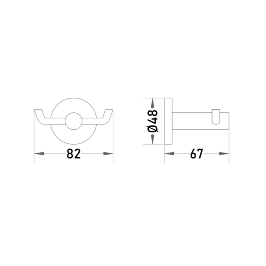 Percha Doble para Baño