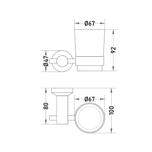 Porta Vaso de Pared para Baño