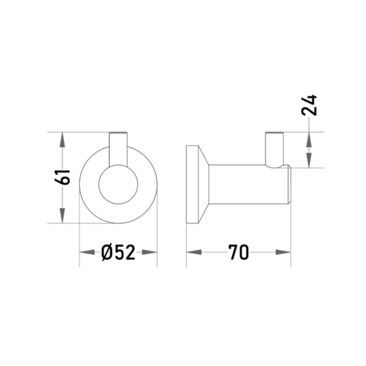 Percha Simple para Baño