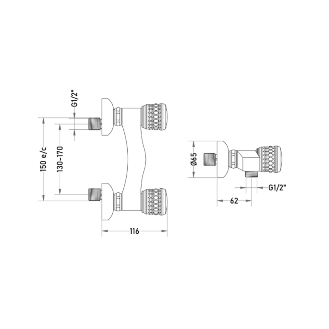 Grifería Combinación Ducha Euro/Apolo
