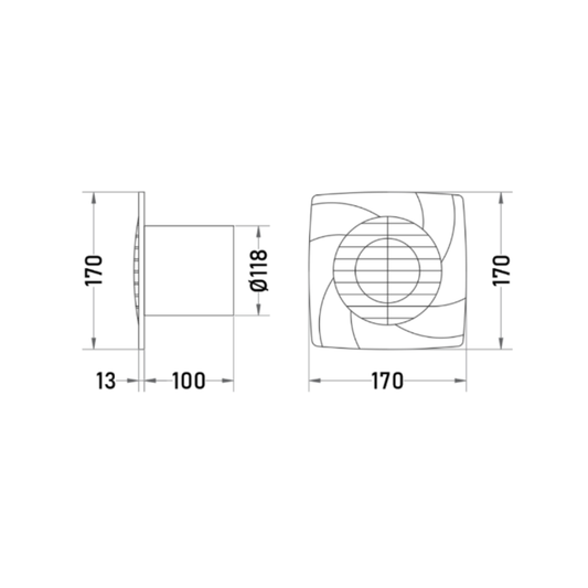 Extractor de Aire B12 PLUS/C 20W