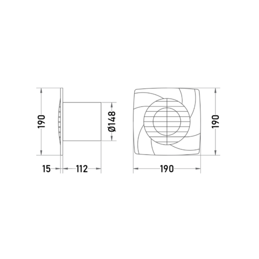 Extractor de Aire B15 PLUS/C 28W