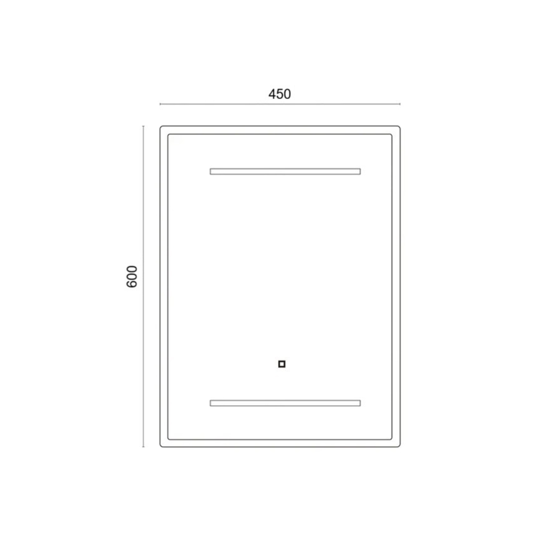 Espejo LED Rectangular 45x60 cm