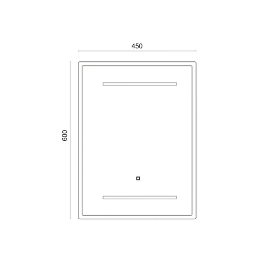 Espejo LED Rectangular 45x60 cm
