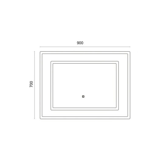 Espejo LED Rectangular 90x70 cm