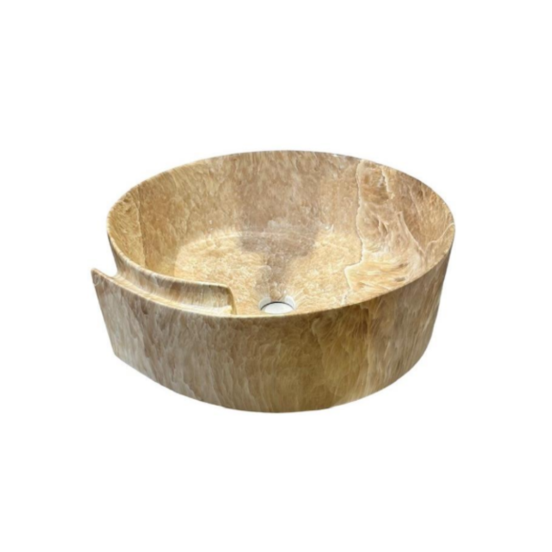Lavamanos Sobreponer 450 mm Beige Marmoleado Caracol