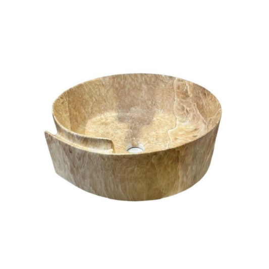 Lavamanos Sobreponer 450 mm Beige Marmoleado Caracol