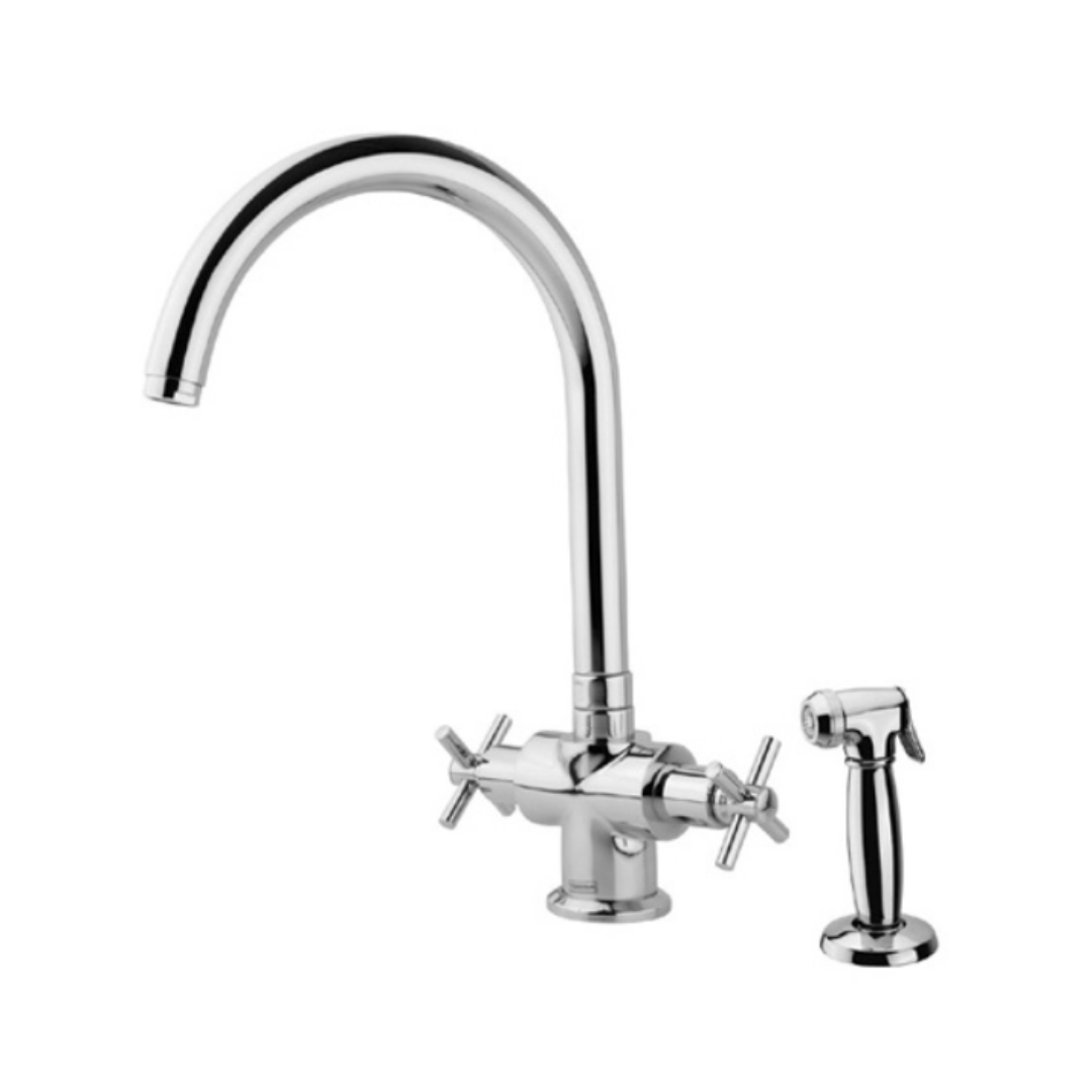 Grifería Monoblock Lavaplatos con Ducha Extraíble y Extensible Ente