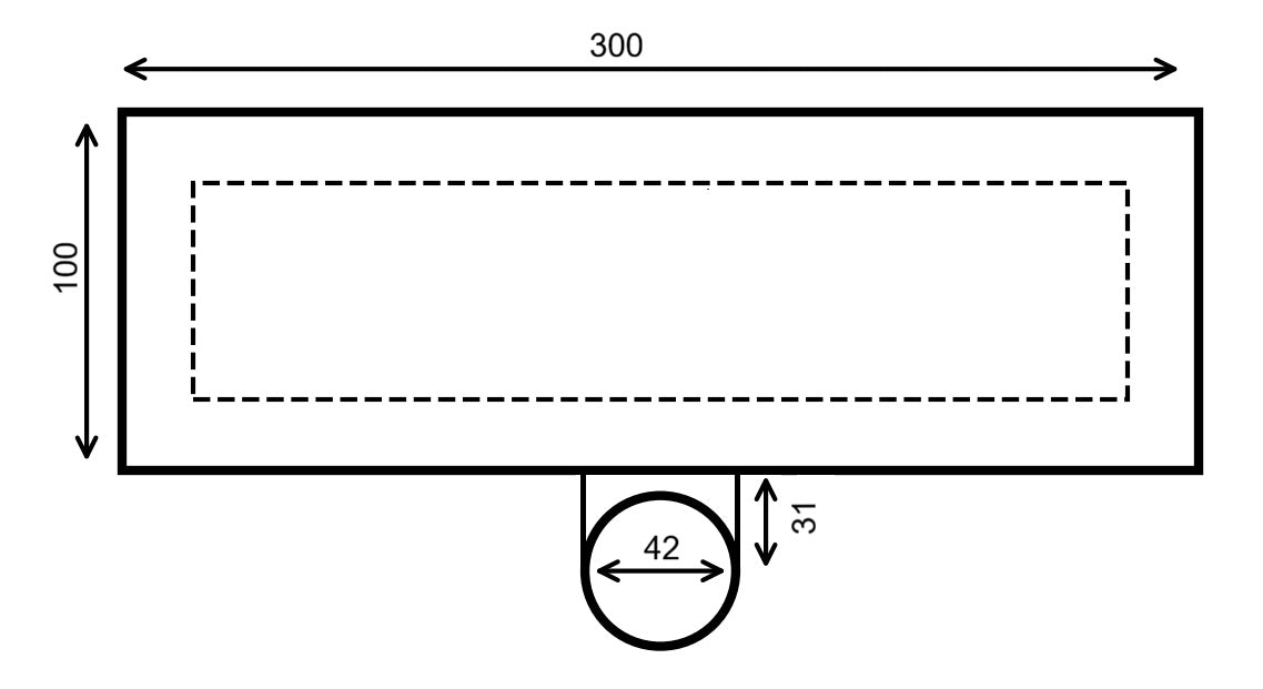 Desagüe de Piso Invisible Rectangular 30x10 cm Acero Inoxidable Anti Olores
