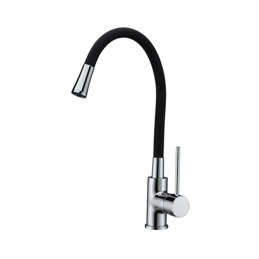 Grifería Lavaplatos Cuello Flexible Negro