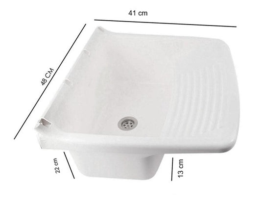 Lavadero de Polipropileno 15 Litros con Escurridor 48x41 cm