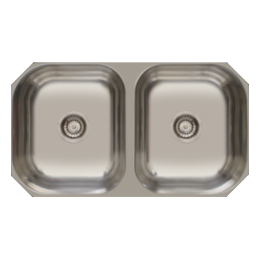Lavaplatos Bajo Cubierta Acero Inoxidable 2 Cubetas 800x455 mm