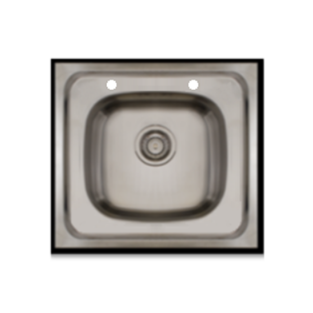 Lavaplatos Empotrar 50x50 cm 1 Cubeta 2 Perforaciones