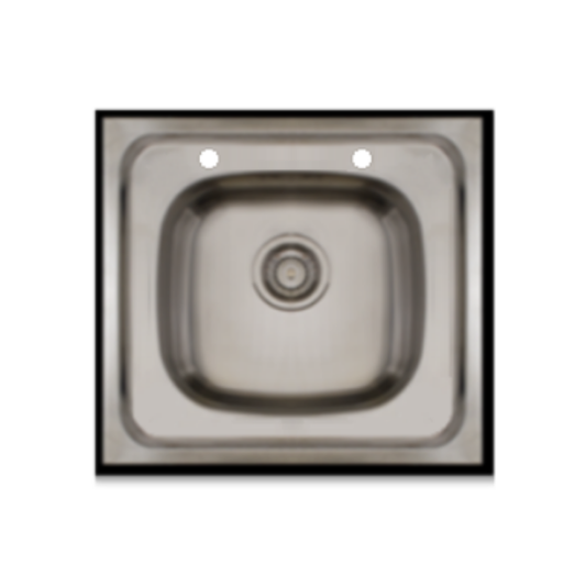 Lavaplatos Empotrar 50x50 cm 1 Cubeta 2 Perforaciones