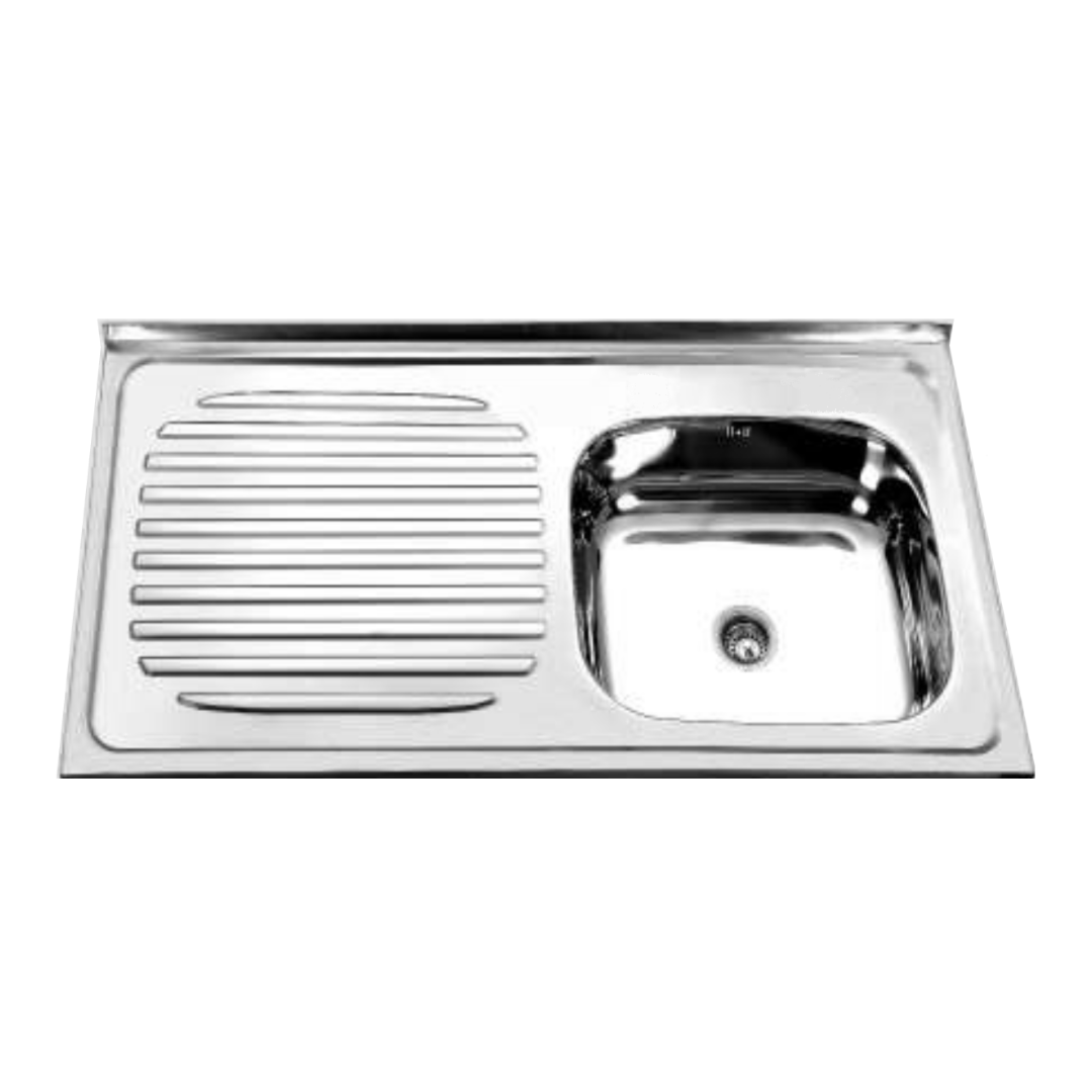 Lavaplatos Sobreponer 100x50 cm 1 Cubeta con Escurridor