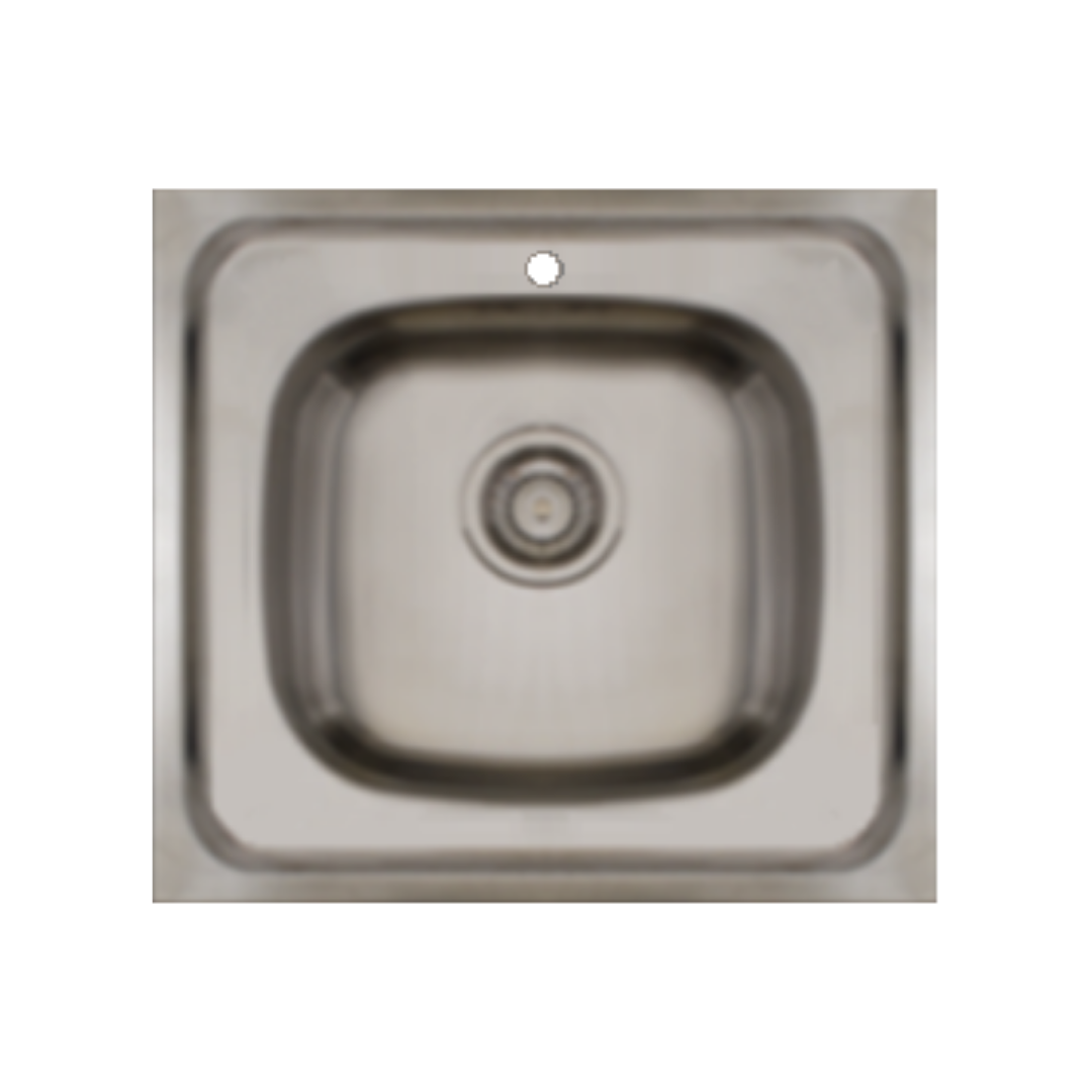 Lavaplatos Sobreponer 50 cm 1 Cubeta con Perforación Acero Inoxidable