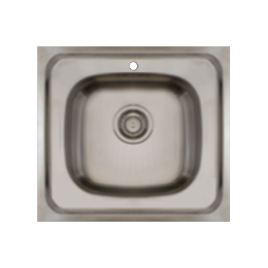 Lavaplatos Sobreponer 50 cm 1 Cubeta con Perforación Acero Inoxidable