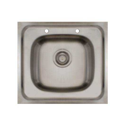 Lavaplatos Sobreponer 50 cm 1 Cubeta 2 Perforaciones Acero Inoxidable