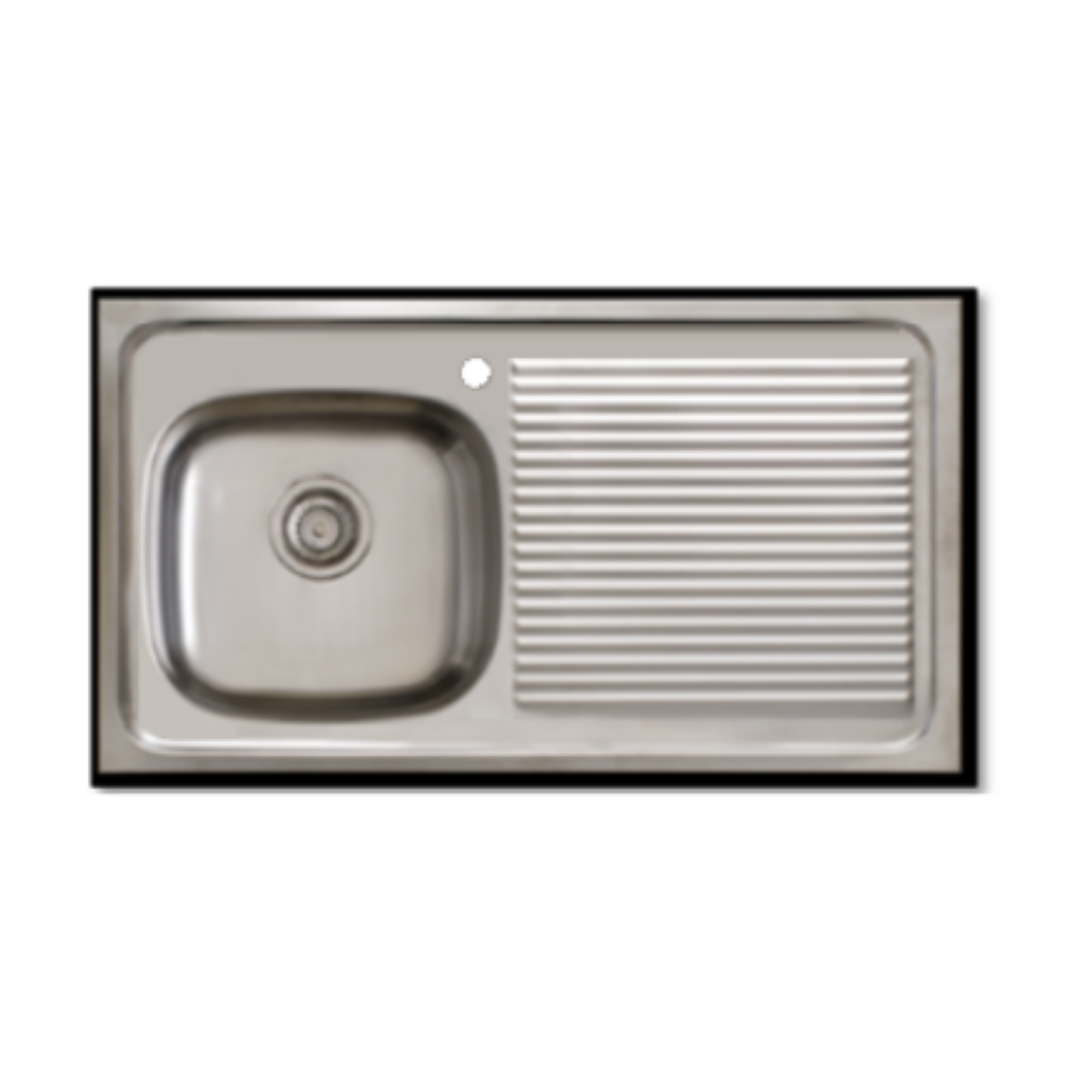 Lavaplatos Sobreponer 100x50 cm 1 Cubeta con Escurridor