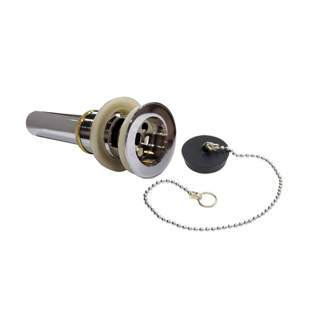Desagüe de Lavatorio y Bidé 1 1/4" con Tapón y Cadena