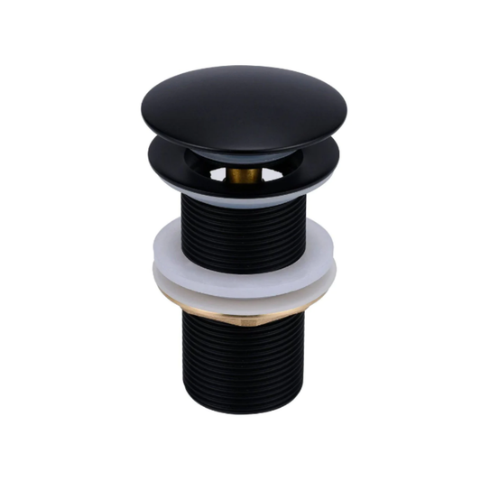 Desagüe de Lavatorio Pop-Up 1 1/4" Negro Mate sin Rebalse