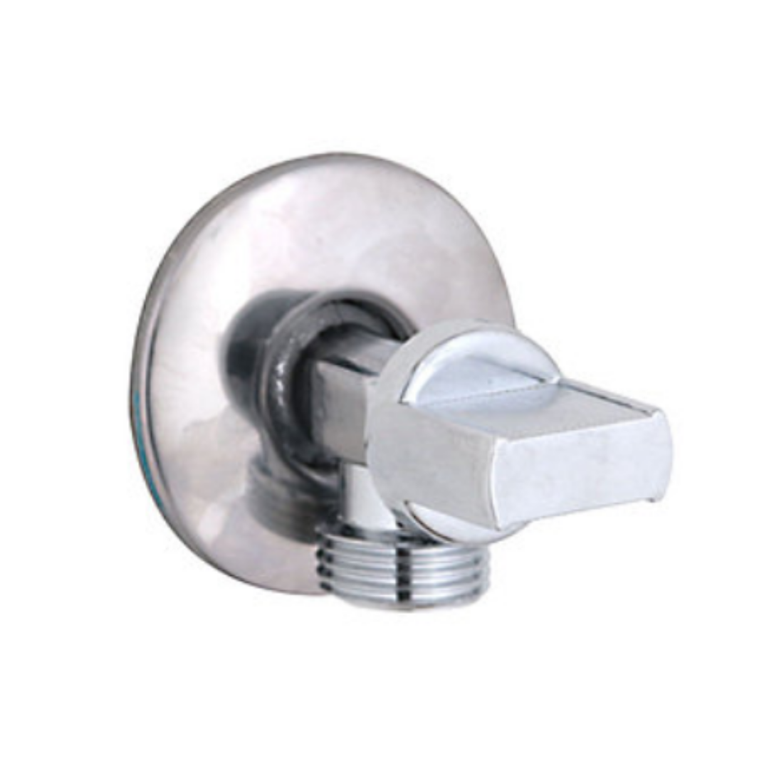 Llave Angular Cromada 1/2" con Cierre Cerámico para WC