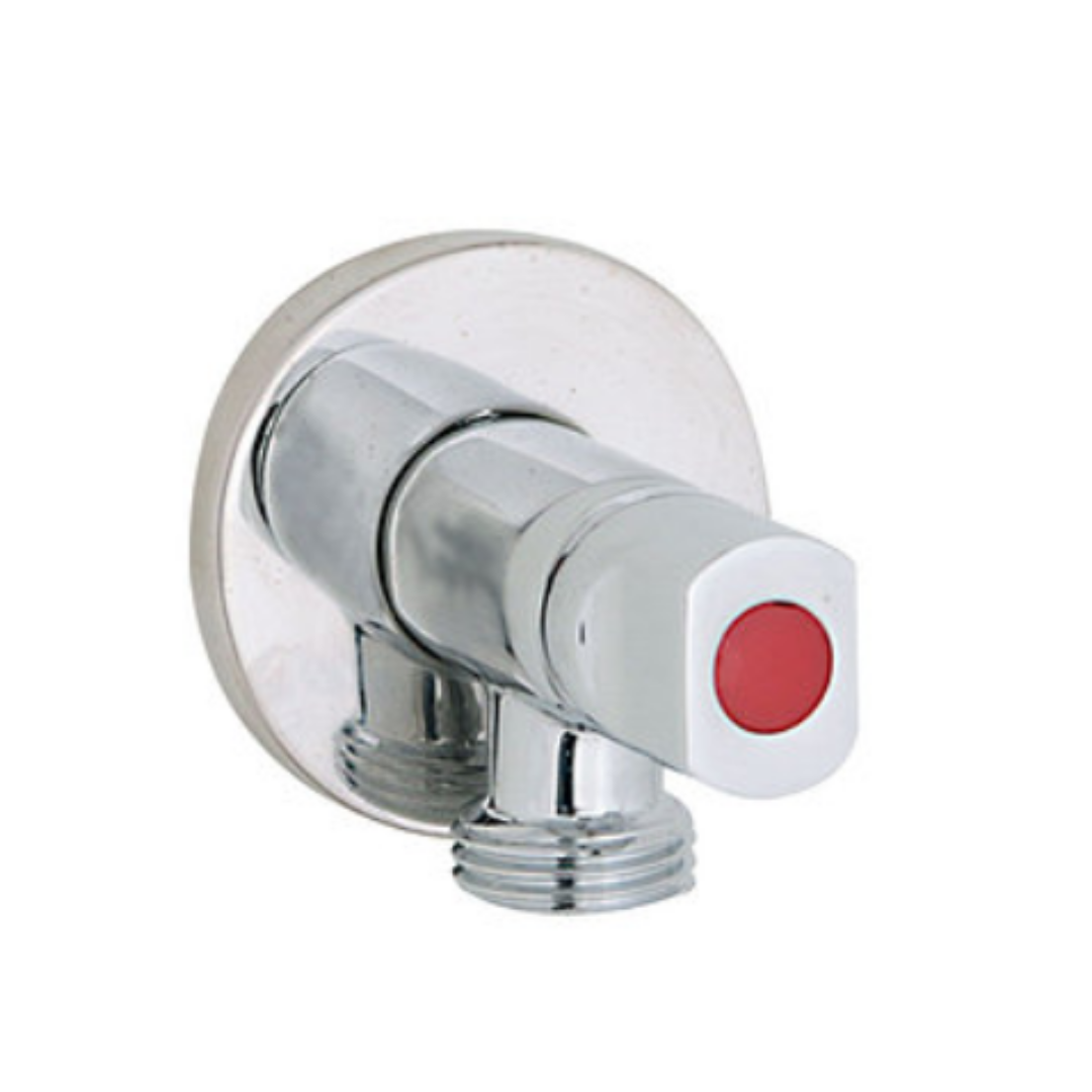 Llave Angular Minimalista Cromada 1/2" para WC