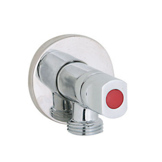 Llave Angular Minimalista Cromada 1/2" para WC