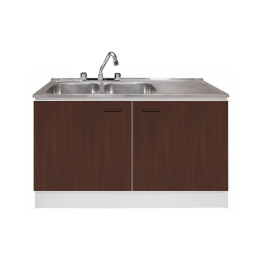 Kit Cocina 120 cm | Mueble Café + Lavaplatos 2 Cubetas + Grifería Combinación 8”