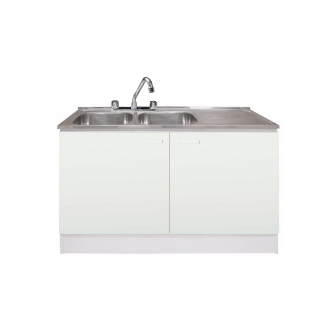 Kit Cocina 120 cm | Mueble + Lavaplatos 2 Cubetas + Combinación 8”