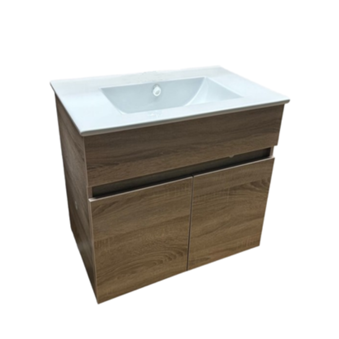 Lavamanos de Loza 60 cm con Mueble Suspendido