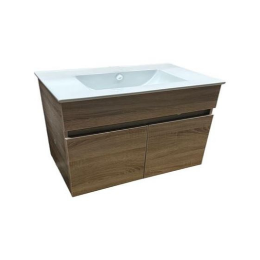 Lavamanos de Loza con Mueble Suspendido 90 cm
