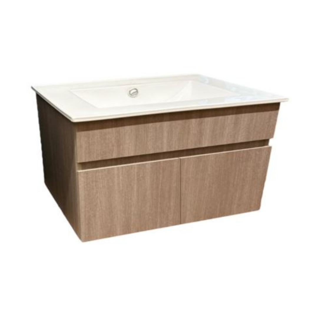 Lavamanos de Loza 90 cm con Mueble Suspendido