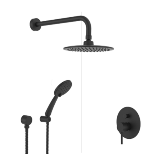 Conjunto de Ducha Pamplona Negro Mate