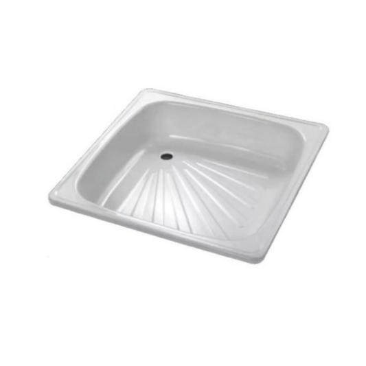 Receptáculo de Ducha 800x800 Acero Esmaltado Blanco Antideslizante
