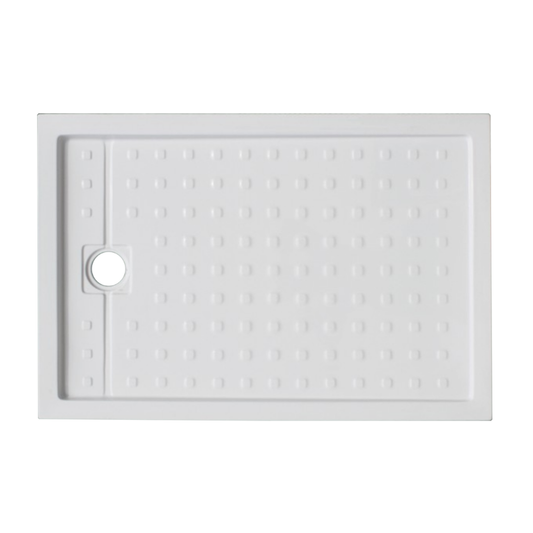 Receptáculo de Ducha 1600x800 Acrílico Blanco Antideslizante con Desagüe 90 mm