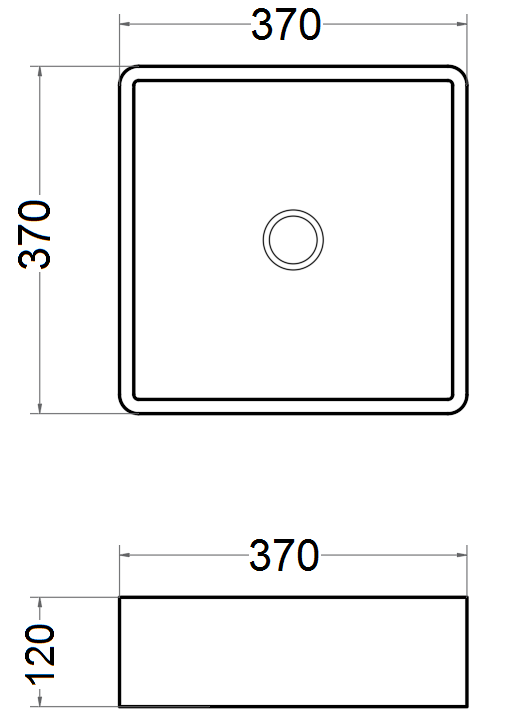 Lavamanos de Sobreponer Ede Rectangular 43 x 36 cm
